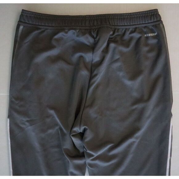 adidas Men's Sz M Gray/White 3-Striped Aeroready PrimeGreen Track Pants - Picture 6 of 11